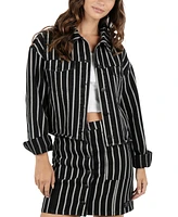 Hurley Juniors' Striped Sloan Cropped Jacket