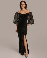 Donna Karan New York Women's Velvet Evening Gown