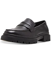 Steve Madden Men's Akkron Faux-Leather Lug-Sole Penny Loafers