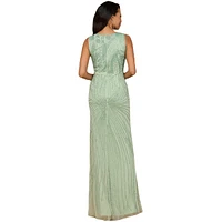 Lara Women's Asymmetrical, Beaded Gown