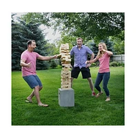 YardGames Giant Tumbling Timbers Wood Stacking Game w/ Pine Blocks (2 Pack)