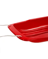 Lucky Bums Kids 48 Inch Plastic Snow Toboggan Sled with Pull Rope
