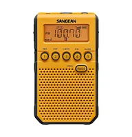 Sangean DT800YL Yellow Am/Fm Noaa Weather Alert Pocket Radio