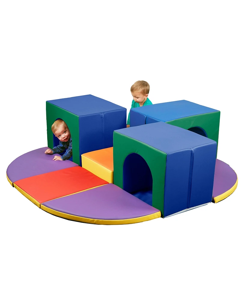 ECR4Kids Triple Tunnel Maze, Toddler Playset, 9-Piece