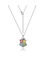 Harry Potter Hogwarts Crest Pendant Multicolored Charm Necklace