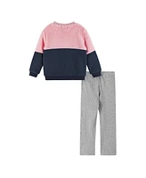 Andy & Evan Little Girls Toddler/Child Smiley Crewneck Flare Legging Set