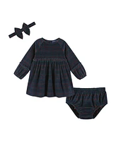 Andy & Evan Baby Girls Red Plaid Stretch Cord Ruffle Dress Bloomer Set