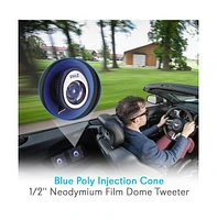 Pyle 4" Two-Way Car Speakers, 180 Watt, Blue