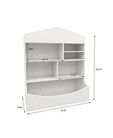 Slickblue Children's Multi-Functional 7-Shelf Bookcase – Versatile Storage Solution