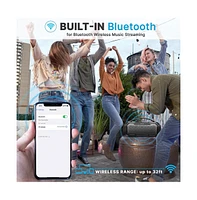 Pyle Portable Wireless Bluetooth Streaming Speaker With Tws Function & Microphone, Black