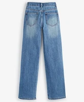 With Jules Big Girls Distressed Wide-Leg Jeans