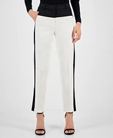 Anne Klein Women's Contrast-Stripe Slim-Leg Pants