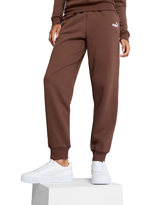 Puma Women's Embroidered-Logo Fleece Sweatpant Joggers