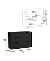 Houma Dresser 30"H, 4 Drawer with 2 Lower Cabinets, Chest