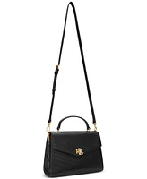 Lauren Ralph Embossed Leather Farrah Satchel