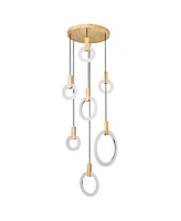 Cwi Lighting 76" Metal Anello Led Pendant