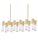 Cwi Lighting 10" Metal Pipes 12 Light Island/Pool Table Chandelier