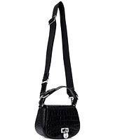 Lauren Ralph Tanner Small Embossed Leather Shoulder Bag