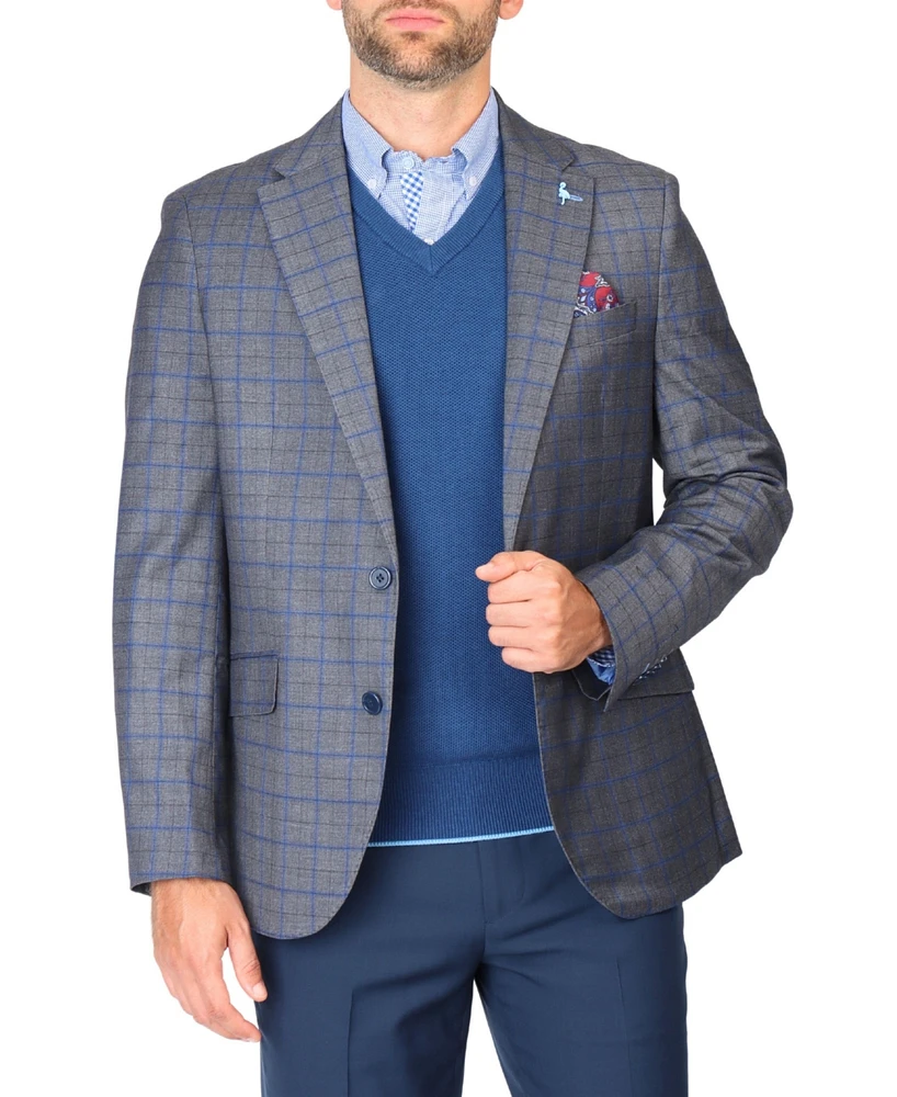 Men's Classic Melange Windowpane Sportcoat