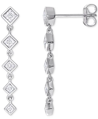 Moissanite Linear Drop Earrings (5/8 ct. t.w.) in Sterling Silver