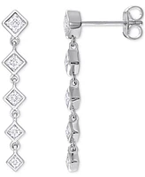 Moissanite Linear Drop Earrings (5/8 ct. t.w.) in Sterling Silver