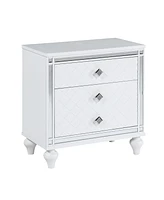 Slickblue Contemporary Nightstands with Mirror Frame Accents for Modern Elegance