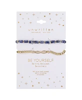 Unwritten Sodalite Stretch and Infinity Bolo Bracelet Set