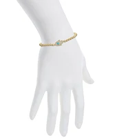 Unwritten Cubic Zirconia and Turquoise Hamsa Beaded Stretch Bracelet