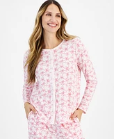 Charter Club Women's Cotton Printed Button-Front Pajama Set, Exclusively at Macy's