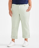 Style & Co Plus Curvy Roll-Cuff Capri Jeans, Created for Macy's