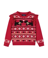 Andy & Evan Toddler Girls Toddler/Child Red Fair Isle Sweater and Glitter Legging Set