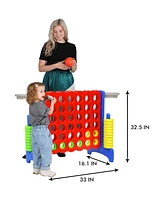 Sdadi Giant 33 Inch 4-In-a-Row Game and Basketball Game for Kids