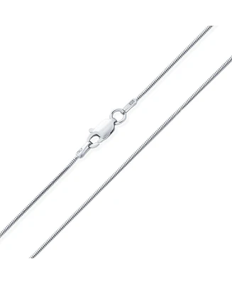 Bling Jewelry Flexible Strong 1.5MM .925 Sterling Silver Magic 8-Sided Snake Chain Necklace