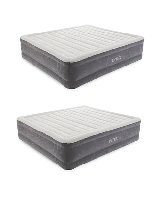 Intex 18" Inflatable Elevated Air Mattress Bed w/Built In Pump, King (2 Pack)