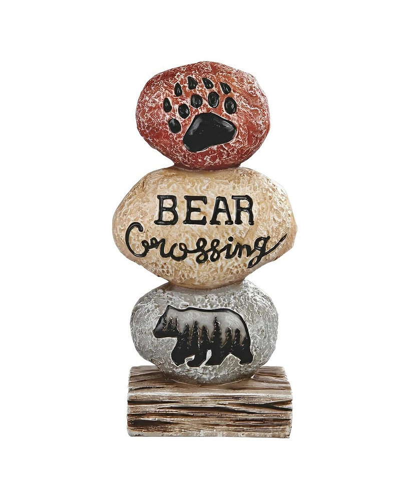 Fc Design 8"H Bear on Stone Figurine Decoration Home Decor Perfect Gift for House Warming, Holidays and Birthdays