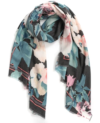 Vince Camuto Ikat Blooms Supersoft Oblong Scarf