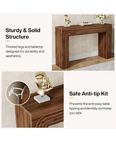 Tribesigns 55-Inch Farmhouse Console Table, Wood Sofa Table Behind The Couch, Modern Entryway Table Accent Table for Living Room, Hallway, Foyer
