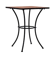 vidaXL Mosaic Bistro Table Terracotta 23.6" Ceramic