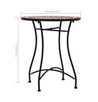 vidaXL Mosaic Bistro Table 23.6" Ceramic