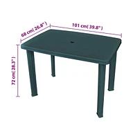 vidaXL Patio Table 39.8"x26.8"x28.3" Plastic
