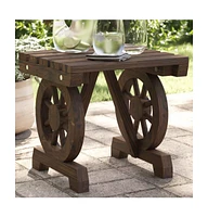 vidaXL Patio Footstool 15.7"x14.4"x15.2" Solid Wood Fir