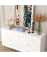 Homsee White Storage Cabinet with 7 Drawers