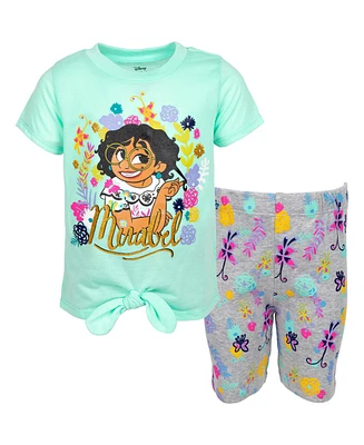 Disney Girls Encanto Mirabel Luisa Isabella T-Shirt and Shorts Outfit Set to