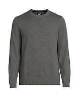 Lands' End Big & Tall Fine Gauge Cotton Crew Neck Sweater