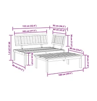 vidaXL Patio Pallet Sofa Set 2 pcs Solid Wood Acacia