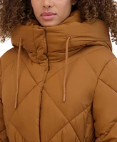 Kenneth Cole Women's Quilted Long Puffer Coat