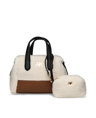 Anne Klein Sherpa Mini Satchel Bag