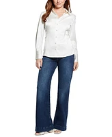 Guess Women's Fernanda Satin Corset Shirt