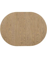 Slickblue Farmhouse Round Extendable Dining Table with 16-Inch Leaf for Rustic Wood Kitchen Dining