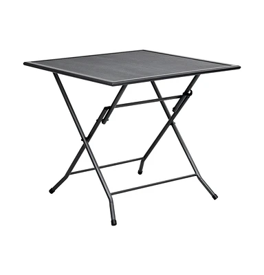 vidaXL Folding Mesh Table 31.5"x31.5"x28.3" Steel Anthracite